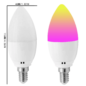 Smart Candle Bulb B22, E27 and E14 works with Alexa, Google Assistant, Tuya Smart Life