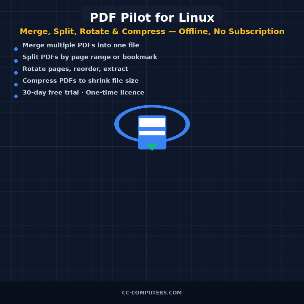 PDF Pilot for Linux: Merge, Split, Rotate and Compress PDFs Without the Adobe Subscription