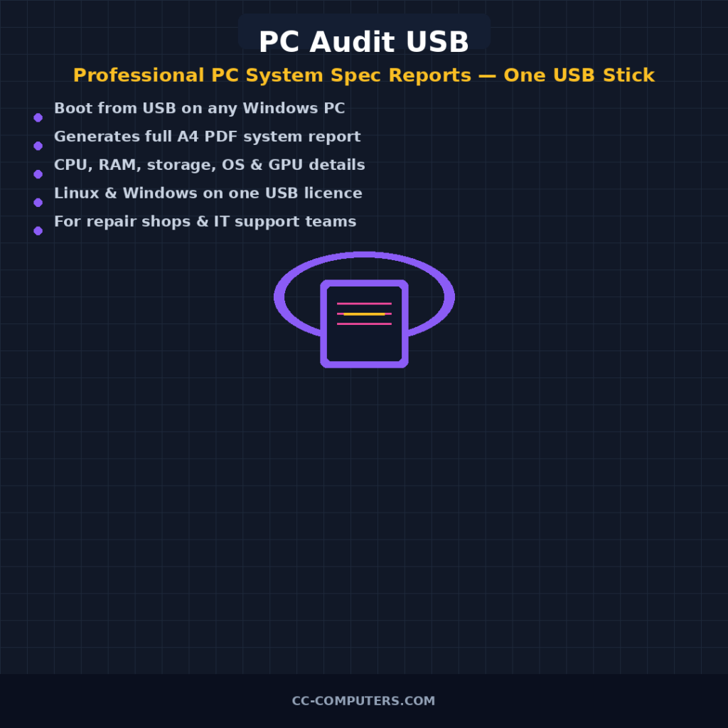 PC Audit USB: Professional PC System Spec Reports from a Single USB Stick