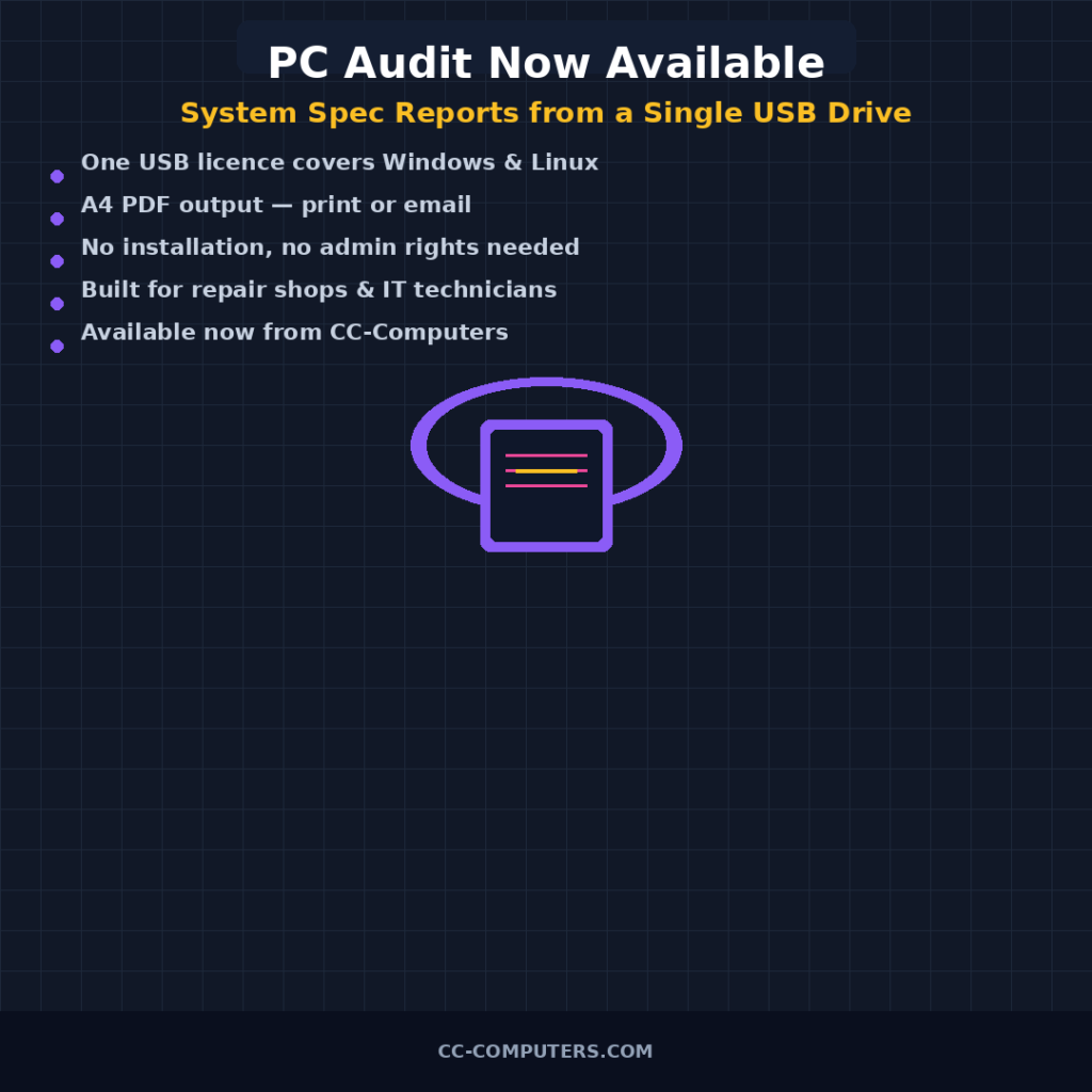 PC Audit Now Available — One USB Licence Covers Windows and Linux