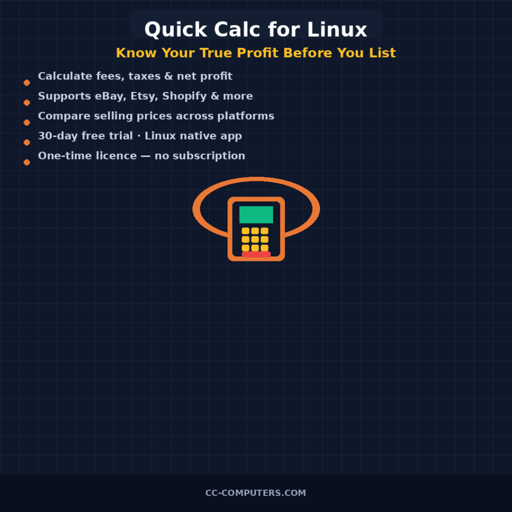Quick Calc Marketplaces for Linux: Know Your True Profit Before You List